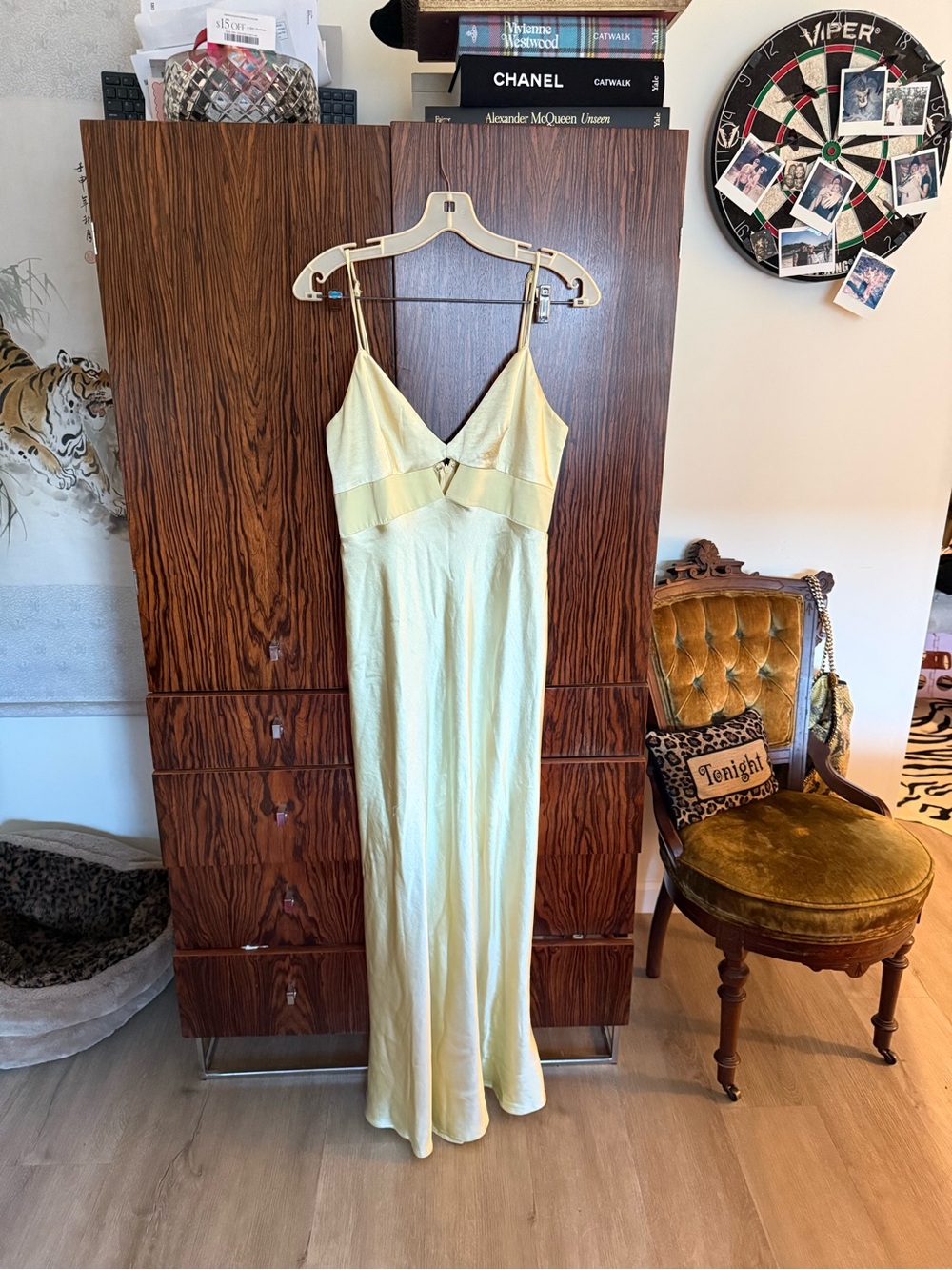 Hello Molly Pale Yellow Slip Dress